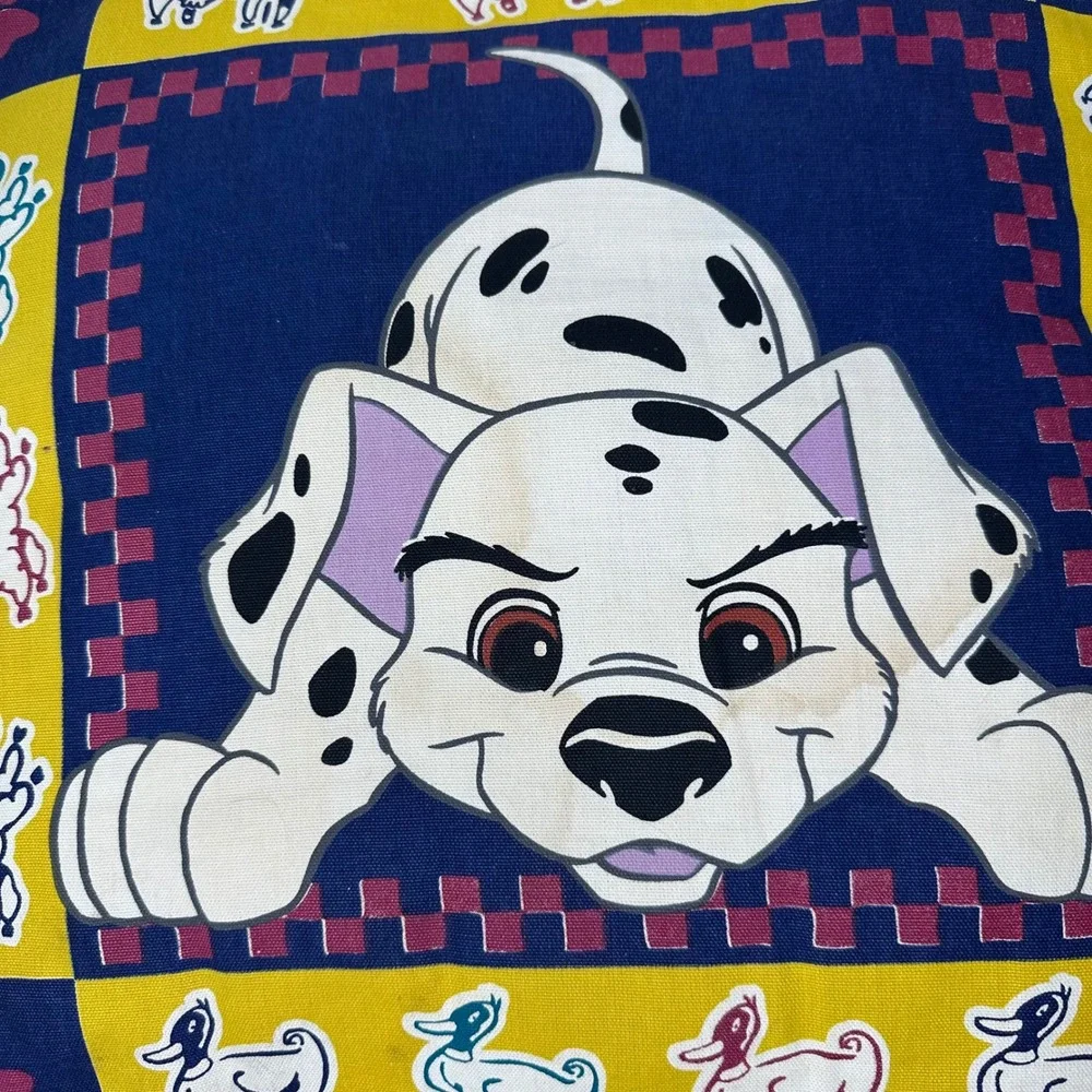 Vintage Disney 101 Dalmatians Town Country Living Pillow Square Multicolor 17.5